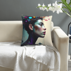 Funda de almohada de felpa doble cara de 18x18 pulgadas (estampado)
