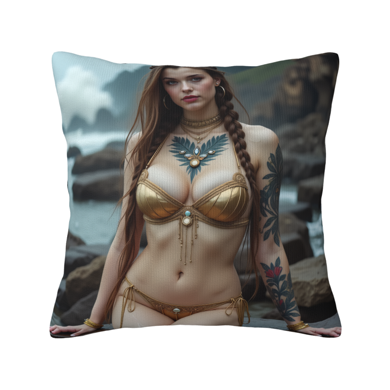 Funda de Almohada de Peluche con Tema Oceánico 'Dreamy Ocean' - 45x45 cm | OKOMALL