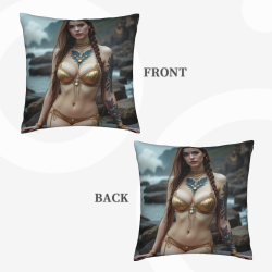 Housse de Coussin en Peluche sur le Thème de l'Océan 'Dreamy Ocean' - 45x45 cm | OKOMALL
