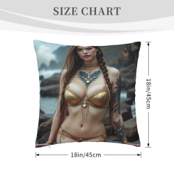 Funda de Almohada de Peluche con Tema Oceánico 'Dreamy Ocean' - 45x45 cm | OKOMALL