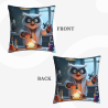 Fodera per cuscino in peluche doppia faccia 18x18 pollici (Gufo carino)