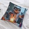 Funda de almohada de felpa de doble cara 18x18 pulgadas (Búho lindo)