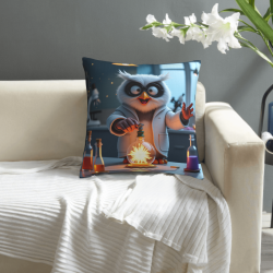 18x18in Double - Sided Plush Pillowcase (Cute Owl)