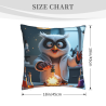 18x18in Double - Sided Plush Pillowcase (Cute Owl)