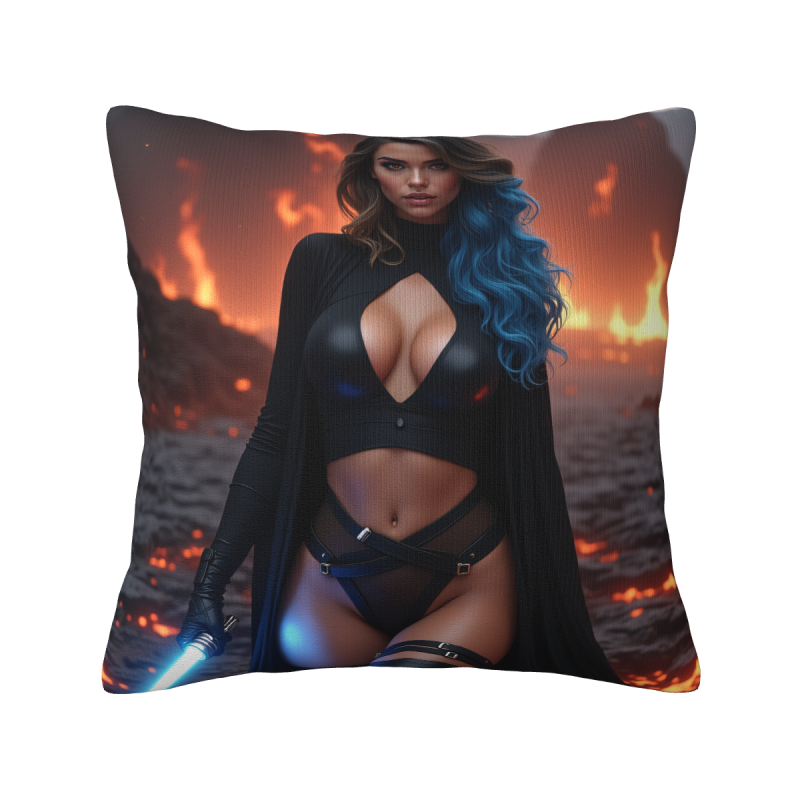 18x18in Double - Sided Plush Pillowcase - Cool Female Pattern