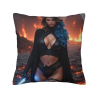 18x18in Double - Sided Plush Pillowcase - Cool Female Pattern