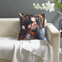 Funda de almohada de felpa reversible - Patrón de belleza antigua
