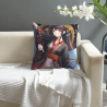Funda de almohada de felpa reversible - Patrón de belleza antigua