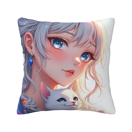 Housse de Coussin Fille Rêveuse - Okomall