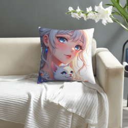 Housse de Coussin Fille Rêveuse - Okomall