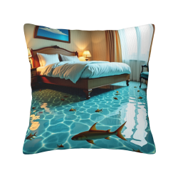 Funda de almohada de felpa doble cara de 18x18 pulgadas con estampado completo