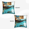 Funda de almohada de felpa doble cara de 18x18 pulgadas con estampado completo