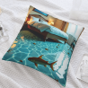 Funda de almohada de felpa doble cara de 18x18 pulgadas con estampado completo