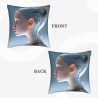 Funda de almohada de felpa doble cara de 18x18 pulgadas con estampado de muñeca