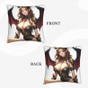 Funda de almohada de felpa reversible de 18x18 pulgadas con diseño de demonio femenino