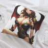 18x18 inches Double - Sided Plush Pillowcase with Female Demon Pattern