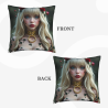 Funda de cojín de felpa impresa de doble cara de 45x45 cm - Belleza Misteriosa