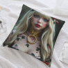 Funda de cojín de felpa impresa de doble cara de 45x45 cm - Belleza Misteriosa