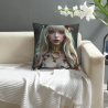 Funda de cojín de felpa impresa de doble cara de 45x45 cm - Belleza Misteriosa
