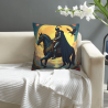 18x18 Inches Double - Sided Plush Pillow Cover with Knight Pattern