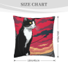 18x18 Zoll doppelseitige Plüsch-Kissenhülle mit Katzenmuster