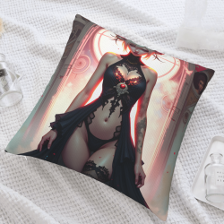 18x18 Zoll doppelseitiger Plüschkissenbezug mit personalisiertem Druck