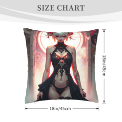 18x18 Zoll doppelseitiger Plüschkissenbezug mit personalisiertem Druck
