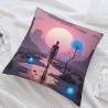 18x18 inches Double - sided Plush Throw Pillow Cover with Fantasy Landscape Pattern