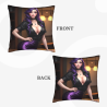 18x18 Zoll Sexy, lila-haariges Mädchen Doppelseitiger Plüsch-Kissenbezug