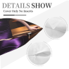 Funda de almohada de felpa doble cara de 18x18 pulgadas con chica sexy de cabello morado