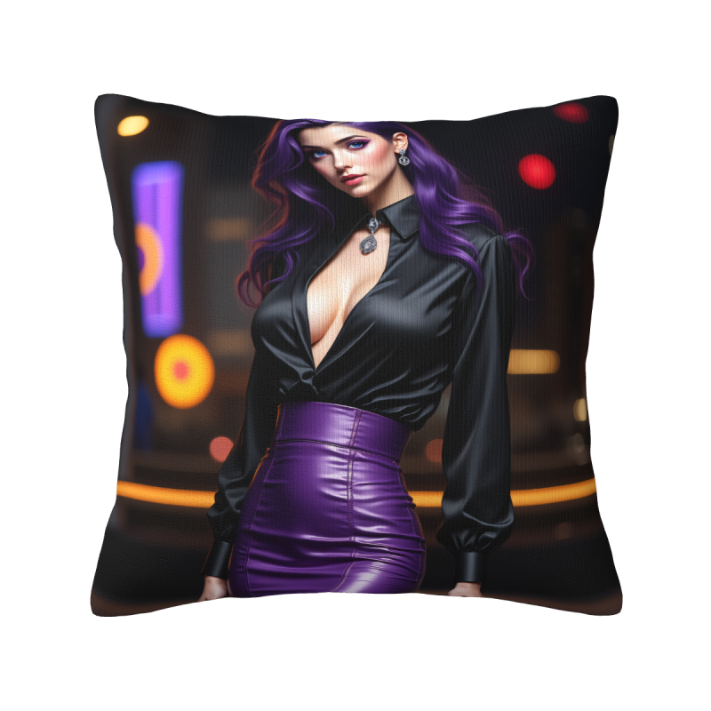 Fodera per cuscino in peluche doppia faccia 18x18 pollici con motivo di bellezza