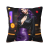 Funda de almohada de felpa doble cara de 18x18 pulgadas con diseño de belleza