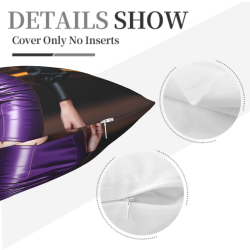 Funda de almohada de felpa doble cara de 18x18 pulgadas con diseño de belleza