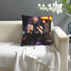 غطاء وسادة مخملي مزدوج الجوانب مقاس 18x18 بوصة بتصميم جمال