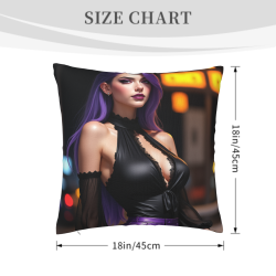 18x18 Zoll doppelseitiger Plüsch-Kissenbezug mit Beauty-Muster