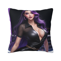 Fodera per cuscino in peluche doppia faccia 18x18 pollici con motivo di ragazza sexy