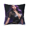 Housse de coussin en peluche double face 18x18 pouces avec motif de fille sexy