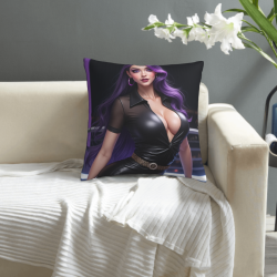 18x18 Zoll Kissenbezug aus Plüsch mit doppelter Seite und Muster einer sexy Frau