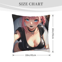 Funda de Almohada de Chica Anime - Almohada de Felpa Linda | okomall