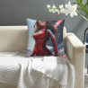 Funda de Almohada de Felpa de Doble Cara de 18x18 Pulgadas con Patrón de Niña de Carreras