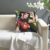 18x18英寸雙面毛絨動漫少女印花抱枕套