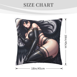 Funda de Almohada de Anime de Peluche de Doble Cara de 18x18 pulgadas
