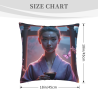 18x18英寸双面毛绒古风美人抱枕套