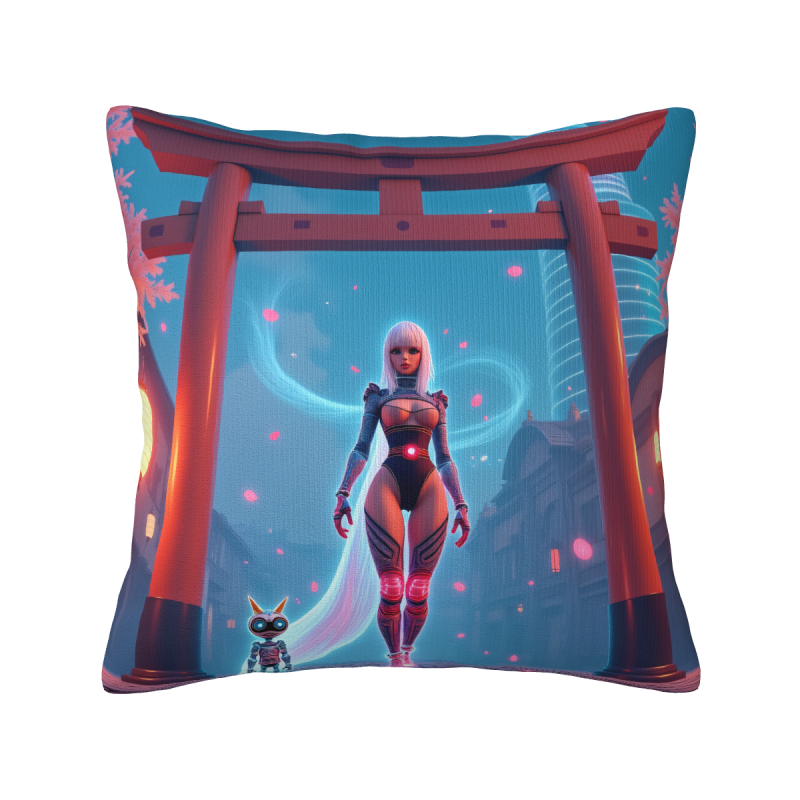 18x18 Inches Double - Sided Plush Anime Pillow Cover