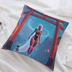 18x18 Inches Double - Sided Plush Anime Pillow Cover