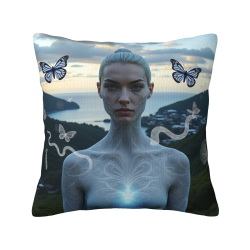 Copricuscino in peluche stampato doppia faccia, 18x18 pollici