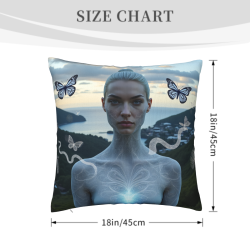 18x18英寸双面毛绒印花抱枕套