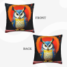 Copricuscino in peluche doppia faccia 18x18 pollici con motivo gufo