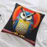 Copricuscino in peluche doppia faccia 18x18 pollici con motivo gufo