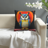 Copricuscino in peluche doppia faccia 18x18 pollici con motivo gufo